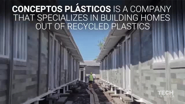 Building houses out of plastic waste