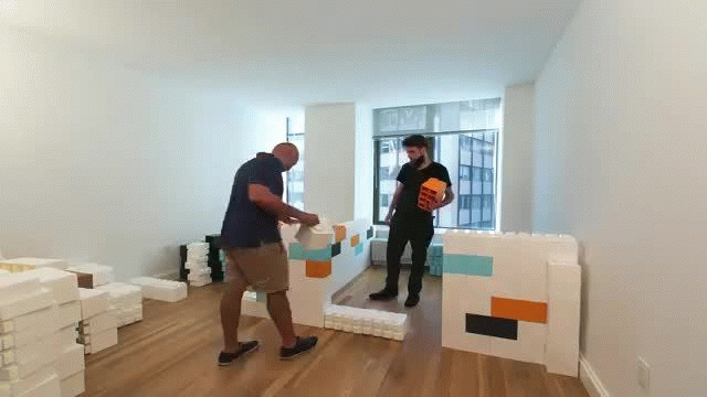 EverBlock Apartment Divider Wall Time Lapse