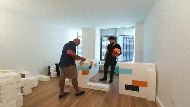 EverBlock Apartment Divider Wall Time Lapse EverBlock Apartment Divider Wall Time Lapse